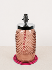 Recycled Glass Diamond Table Lamp 34cm