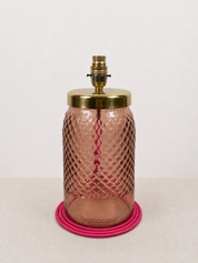Recycled Glass Diamond Table Lamp 34cm