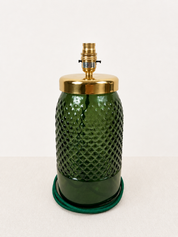 Recycled Glass Diamond Table Lamp 34cm