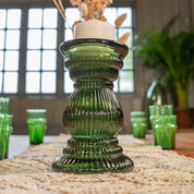 Recycled Glass Pillar Candle Holder