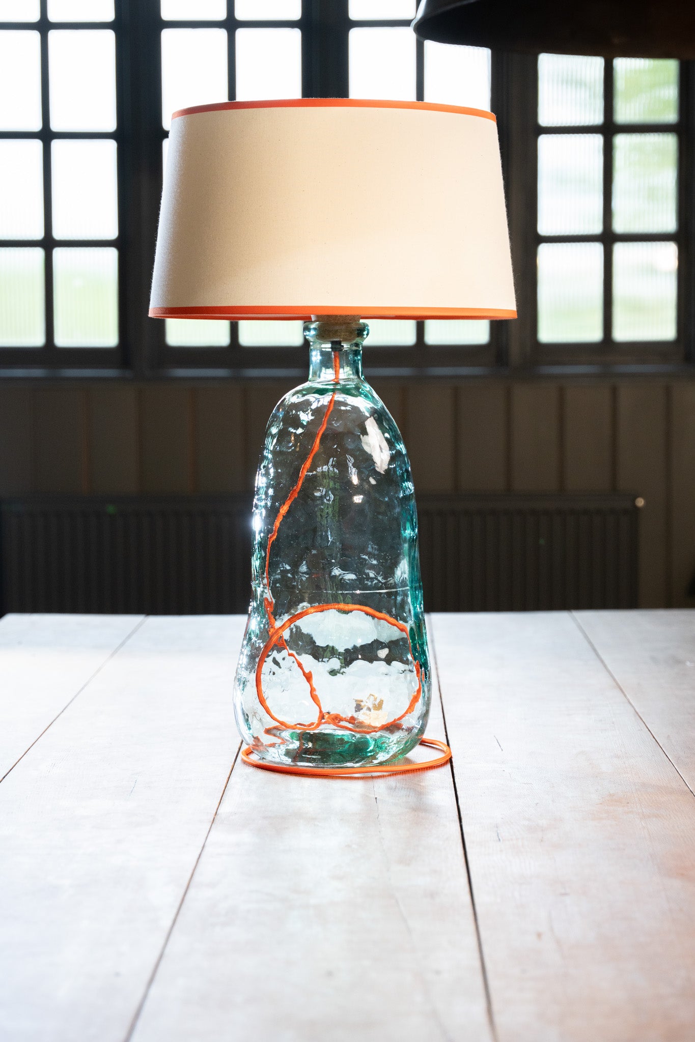 Recycled Glass 56cm Oasis Lamp