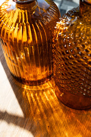 Recycled Glass Diamond Bottle Vase 28cm