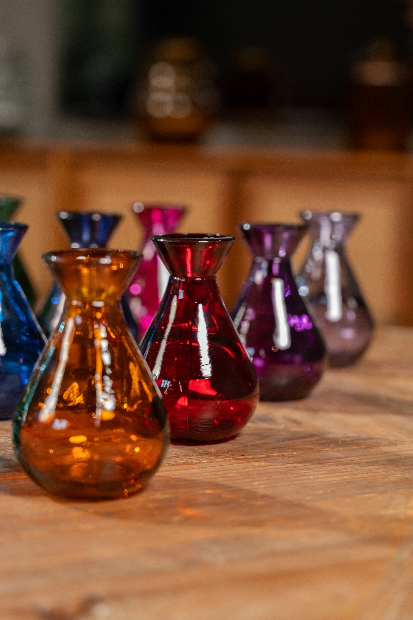 Recycled glass "Adra" bud vase 11cm