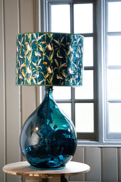 Teal Crane Velvet Shade
