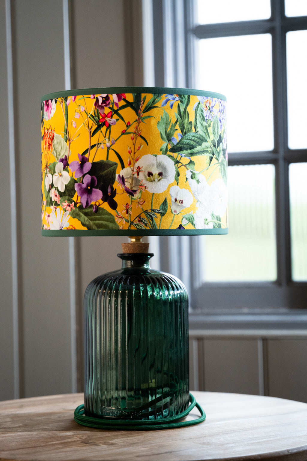 Recycled Glass 29cm Apothecary Lamp