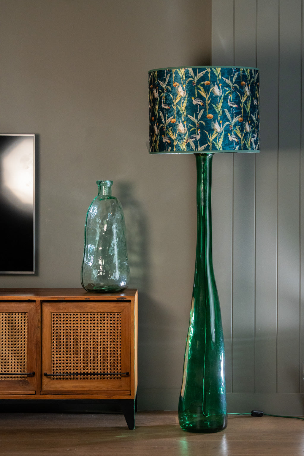 Recycled Glass Jarron Floor Lamp 126cm