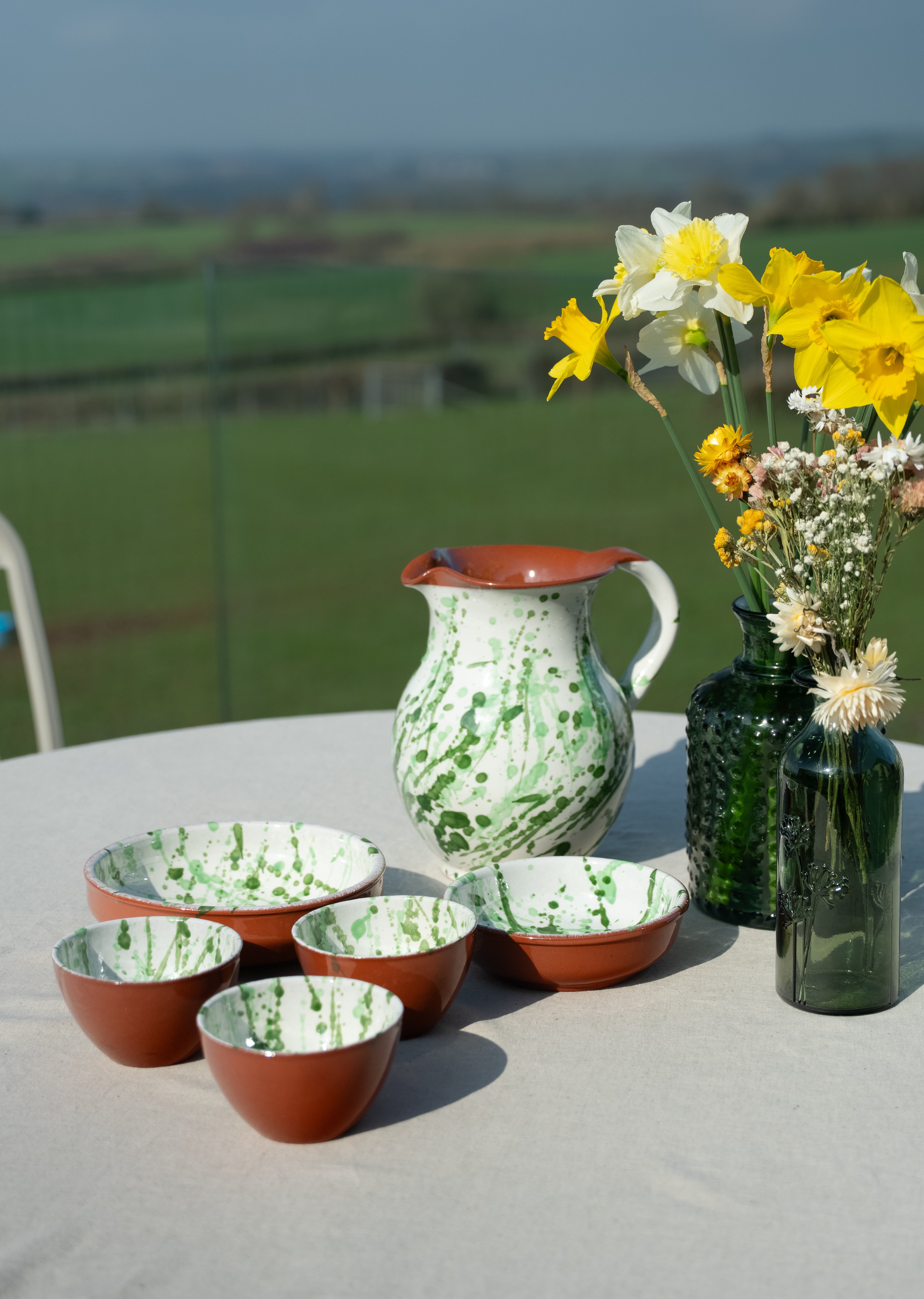 Forest Jaspe Spanish Hand Painted Ceramics Bundle