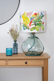 Tropical Parrot Printed Drum Shade