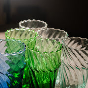 Moroccan Handmade Recycled Glass Twist Vase 1 Litre