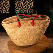 French shopper Moroccan Beach Bag-Leather Handled