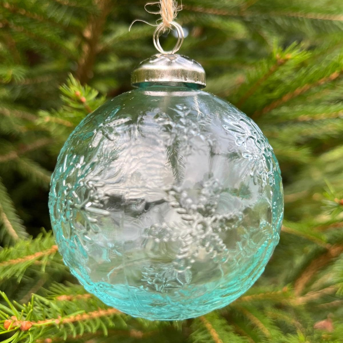 Glass Snowflake Bauble