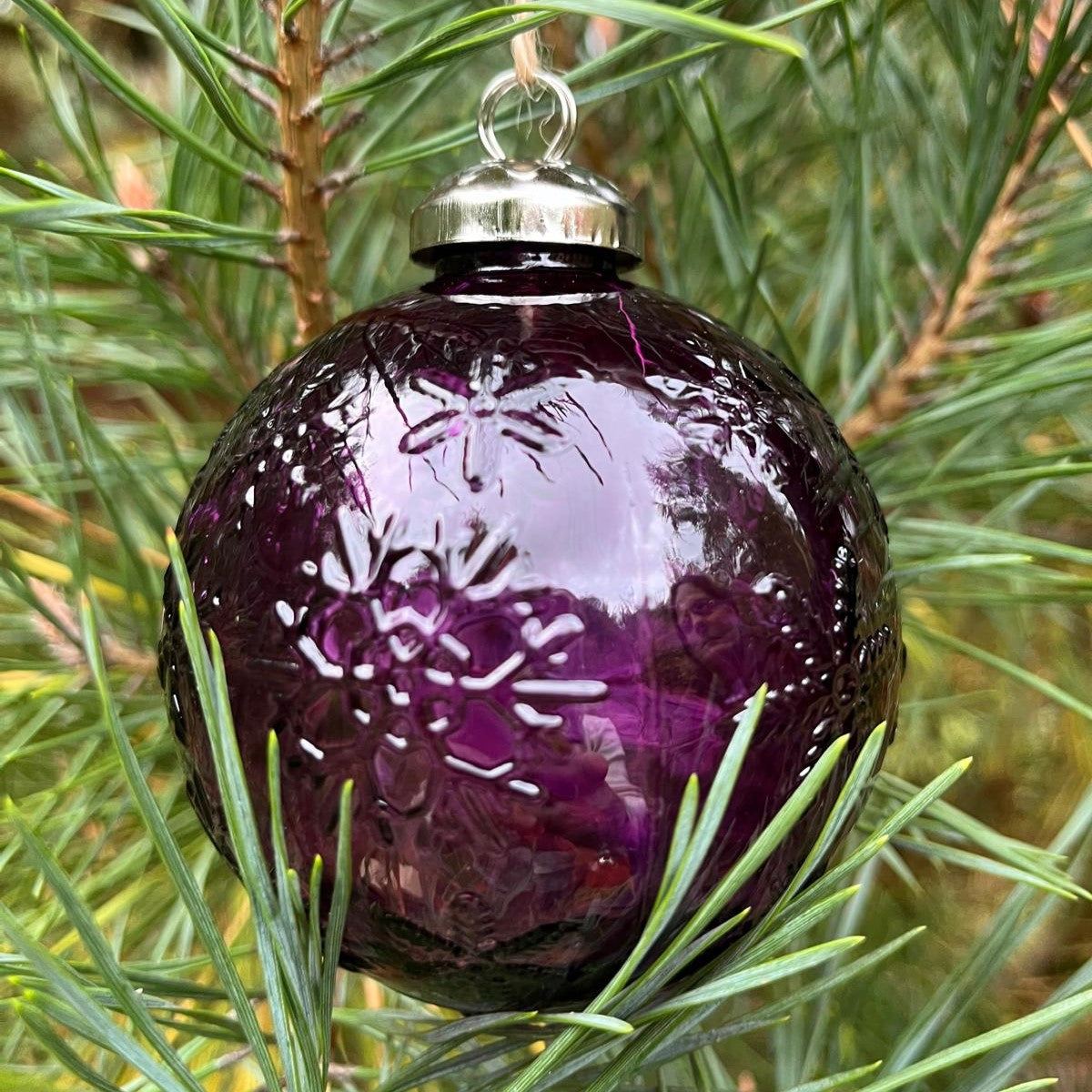 Glass Snowflake Bauble