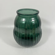 Recycled Glass 23cm Ribbed Hurricane