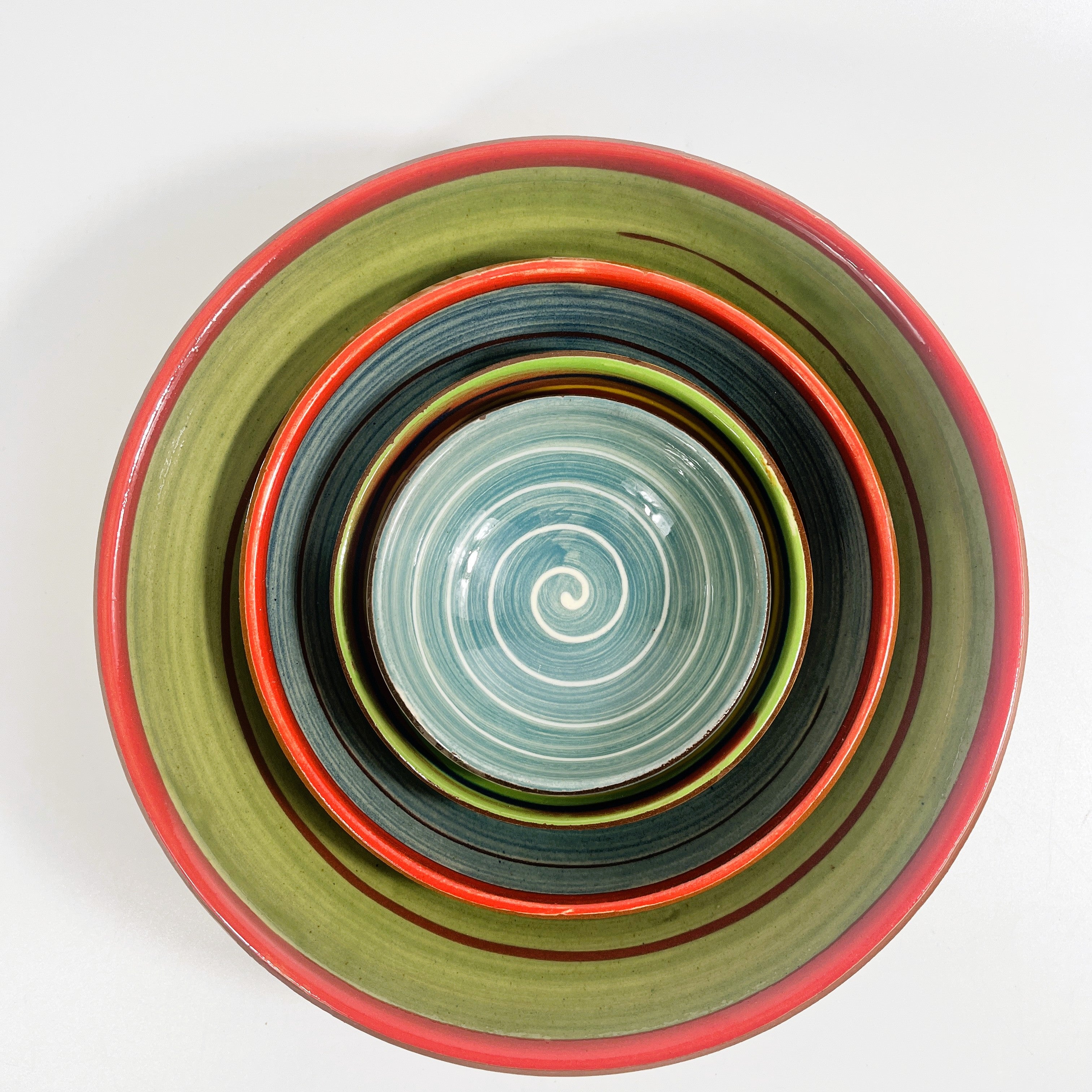 Spanish Hand Painted Spiral 27cm Dish