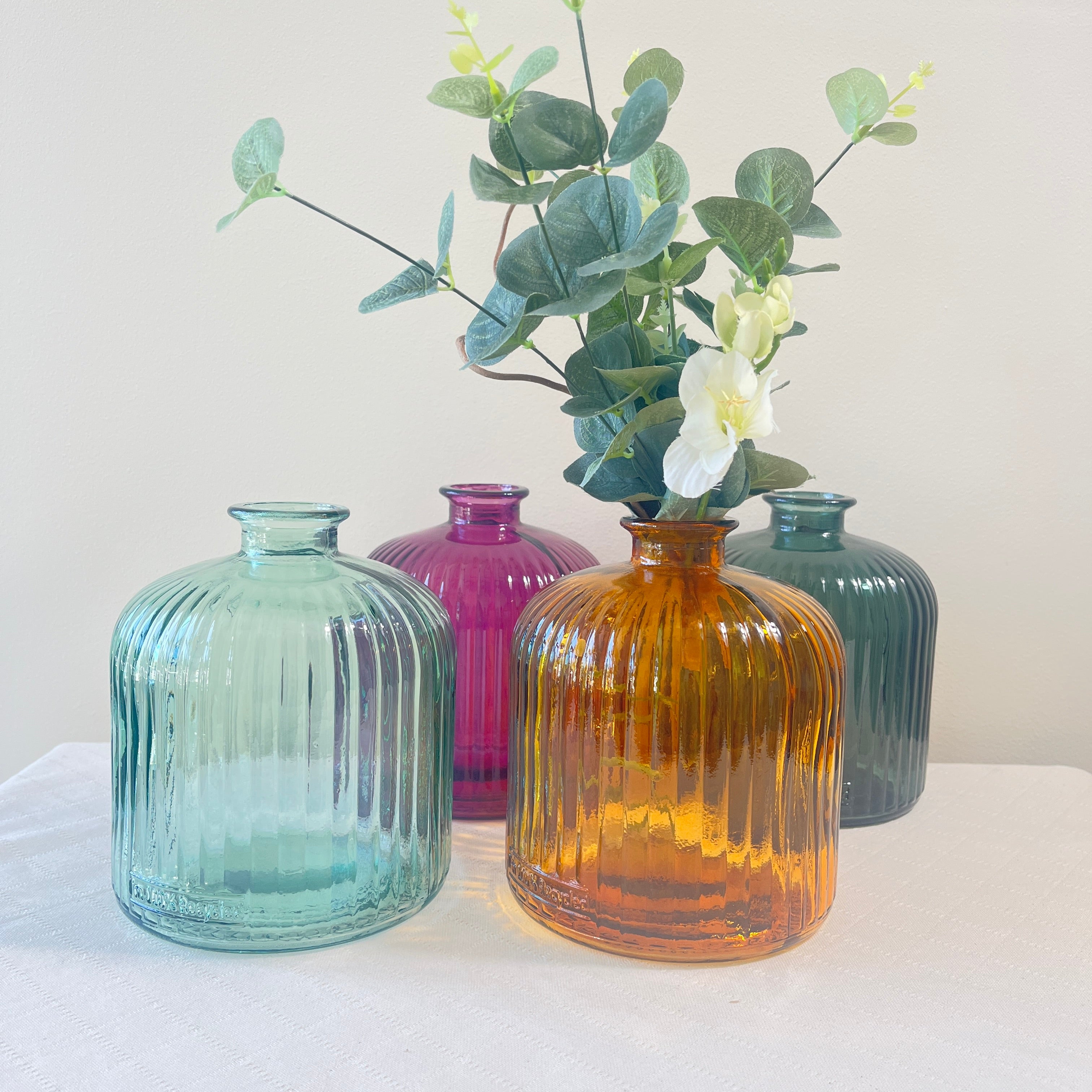 Recycled Glass 18cm Apothecary Vase