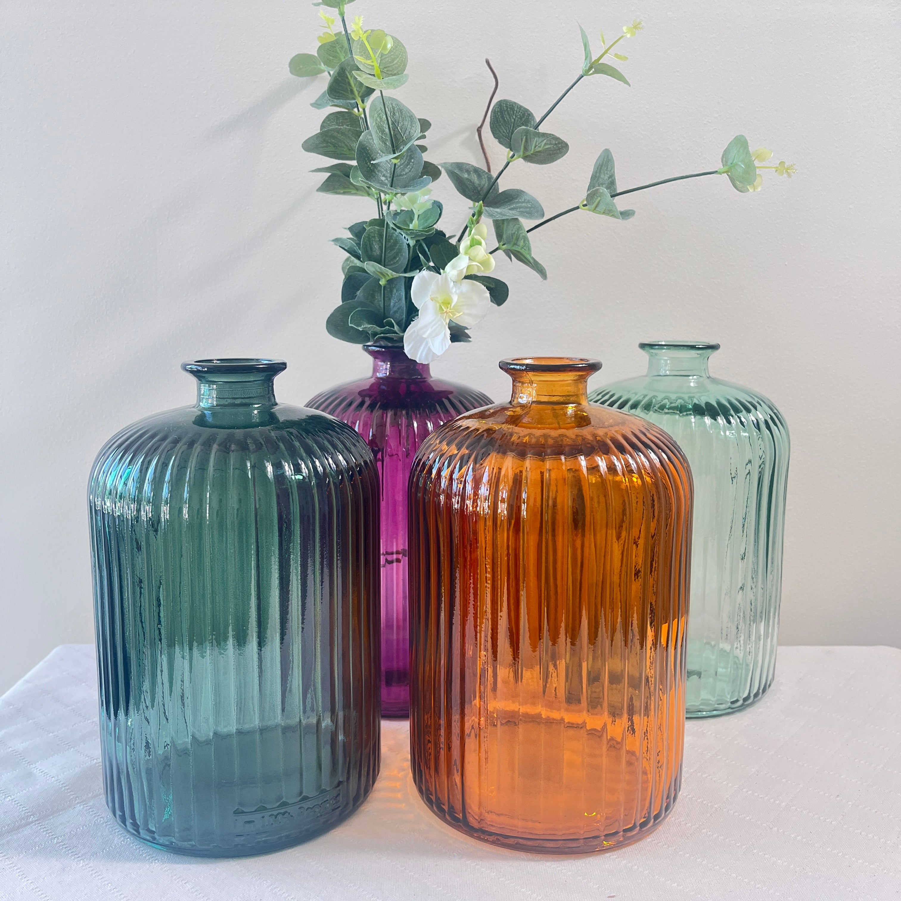 Recycled Glass 23cm Apothecary Vase