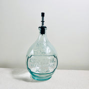 Recycled Glass Oil Bottle with Metal Pourer 1 litre