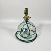 Simplicity Recycled Glass 24 cm Lamp and Shade Set
