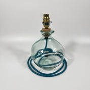 Simplicity Recycled Glass 24 cm Lamp and Shade Set