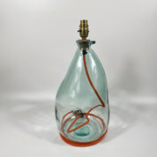 Simplicity Recycled Glass 42cm Lamp and Shade Set