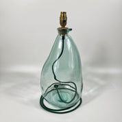 Simplicity Recycled Glass 42cm Lamp and Shade Set