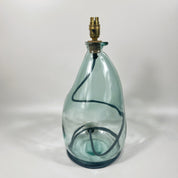 Simplicity Recycled Glass 42cm Lamp and Shade Set