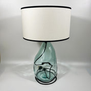 Simplicity Recycled Glass 42cm Lamp and Shade Set