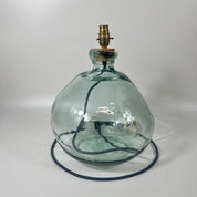 Simplicity Recycled Glass 39cm Lamp and Shade Set