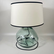Simplicity Recycled Glass 39cm Lamp and Shade Set