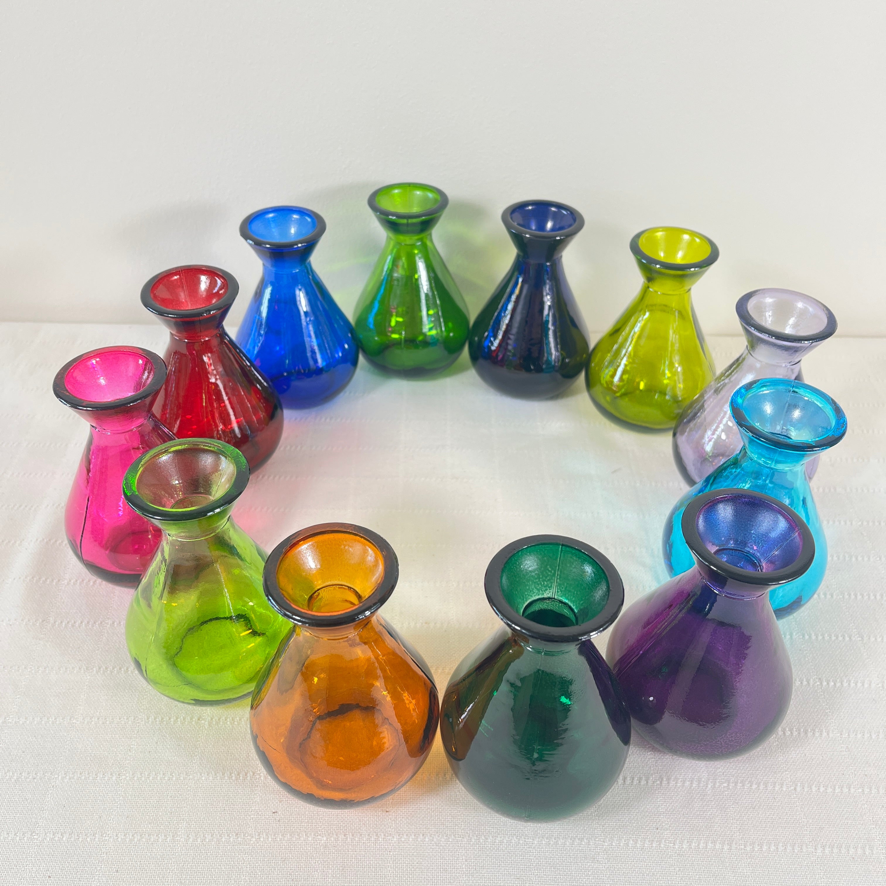 Mixed Case 11cm Recycled Glass "Adra" Bud Vase
