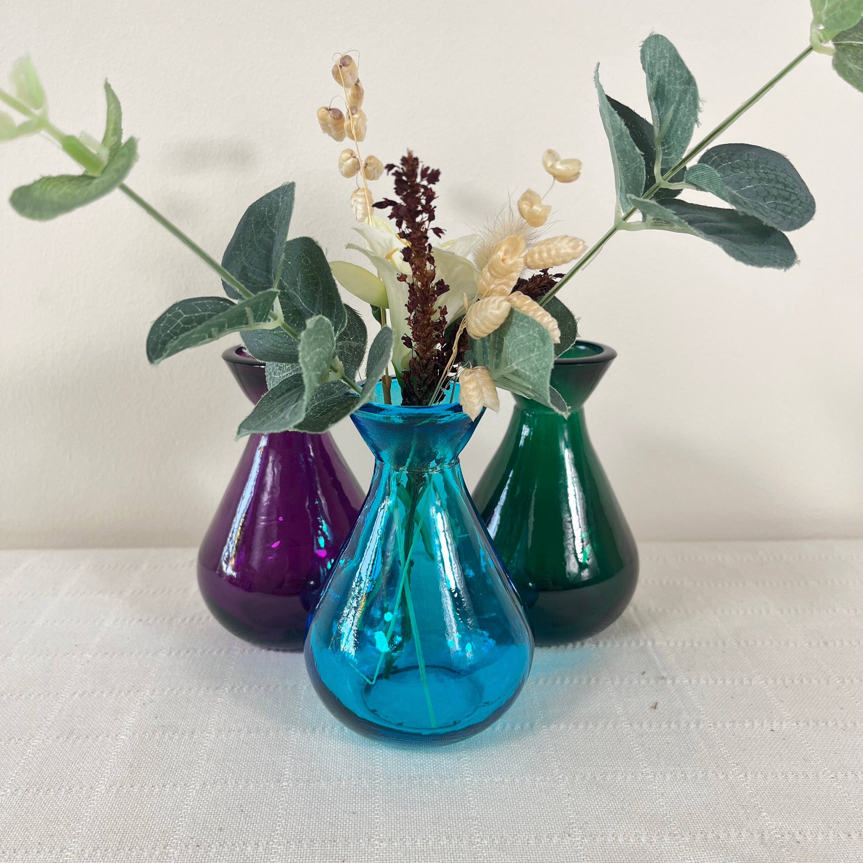 Mixed Case 11cm Recycled Glass "Adra" Bud Vase