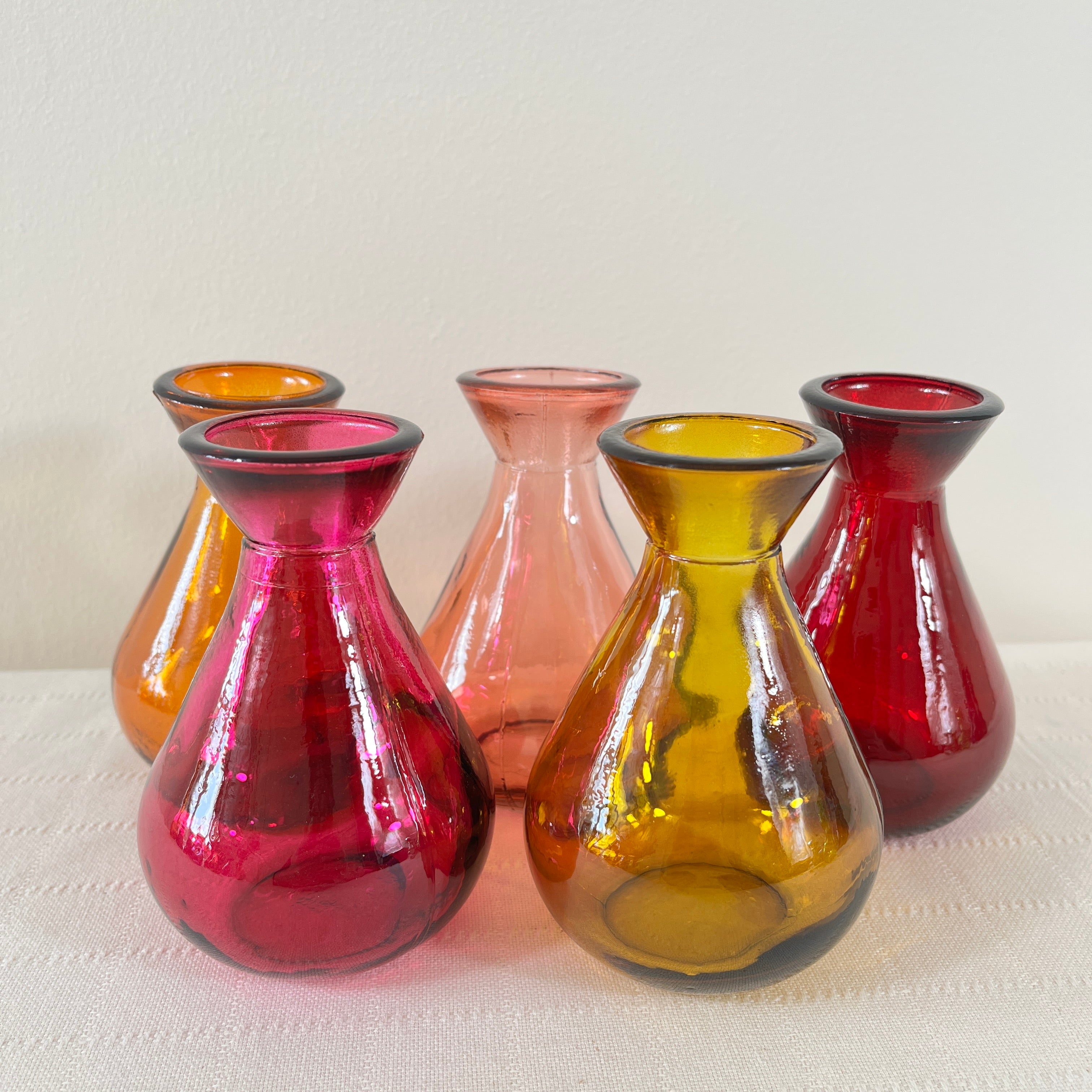 Mixed Case 11cm Recycled Glass "Adra" Bud Vase