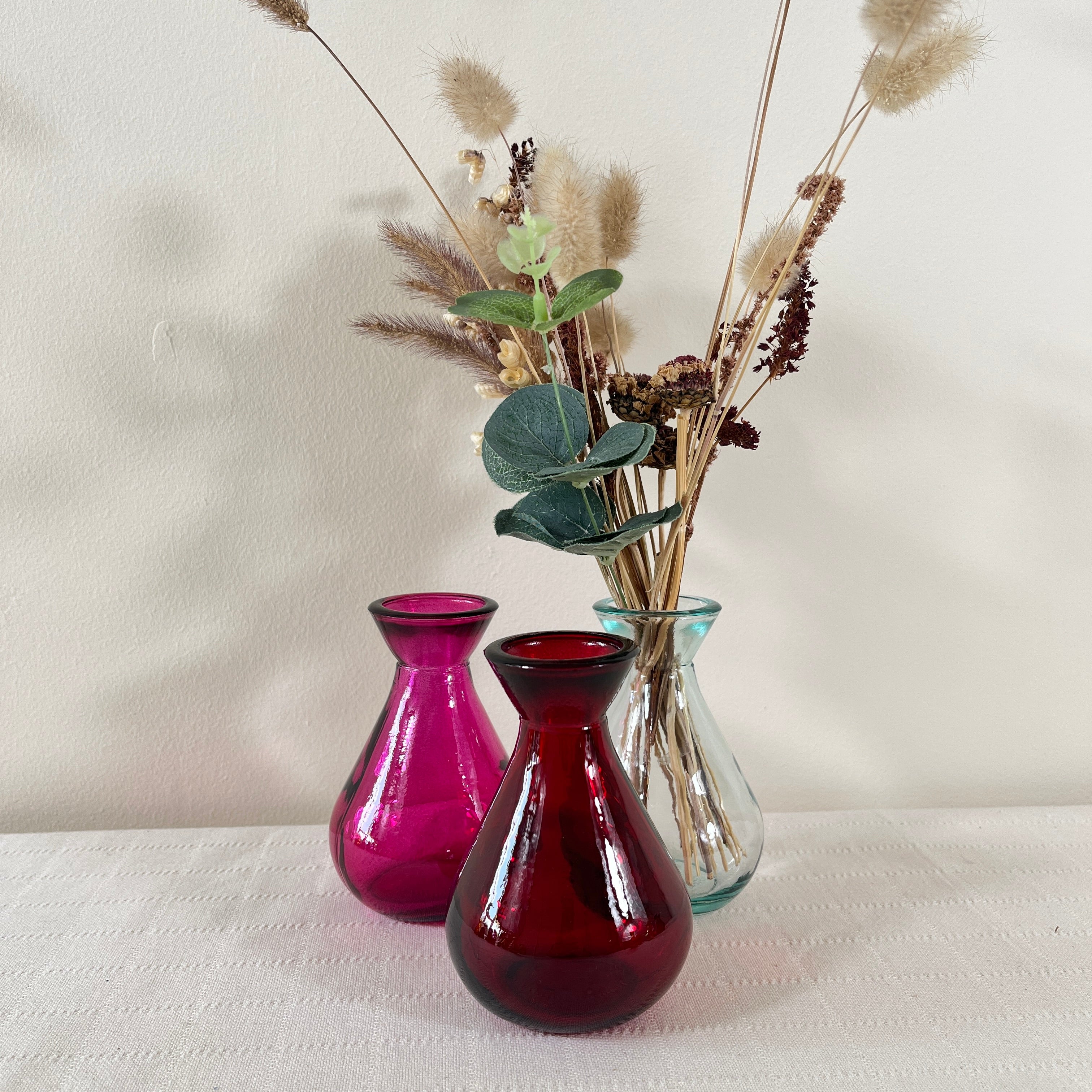 Mixed Case 11cm Recycled Glass "Adra" Bud Vase