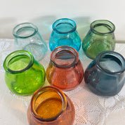 Recycled Glass colourful Tea Light Holder