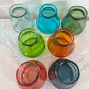 Recycled Glass colourful Tea Light Holder