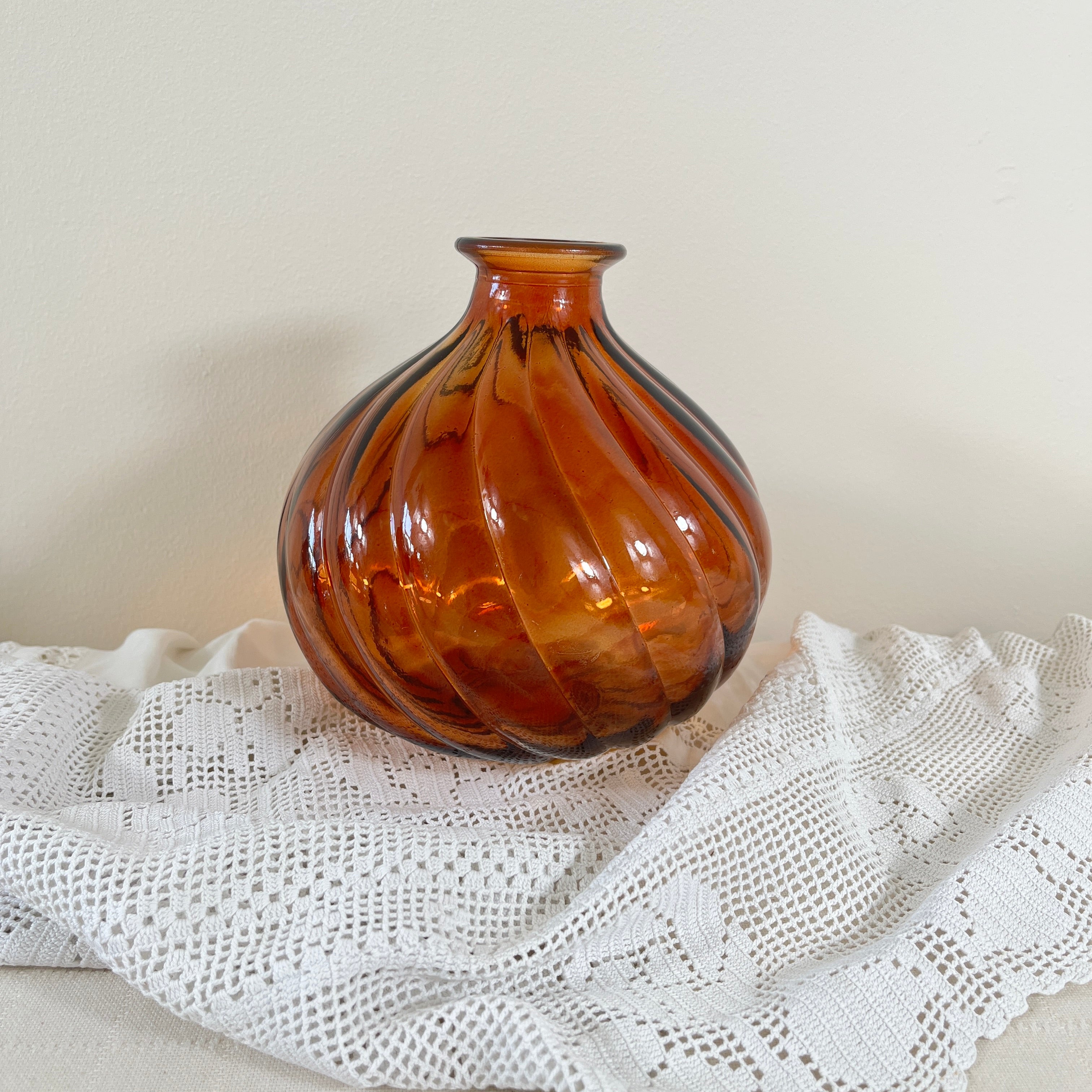 Recycled Glass Spiral Vase 17cm
