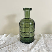 Recycled Glass Graphic Bottle Vase 19cm