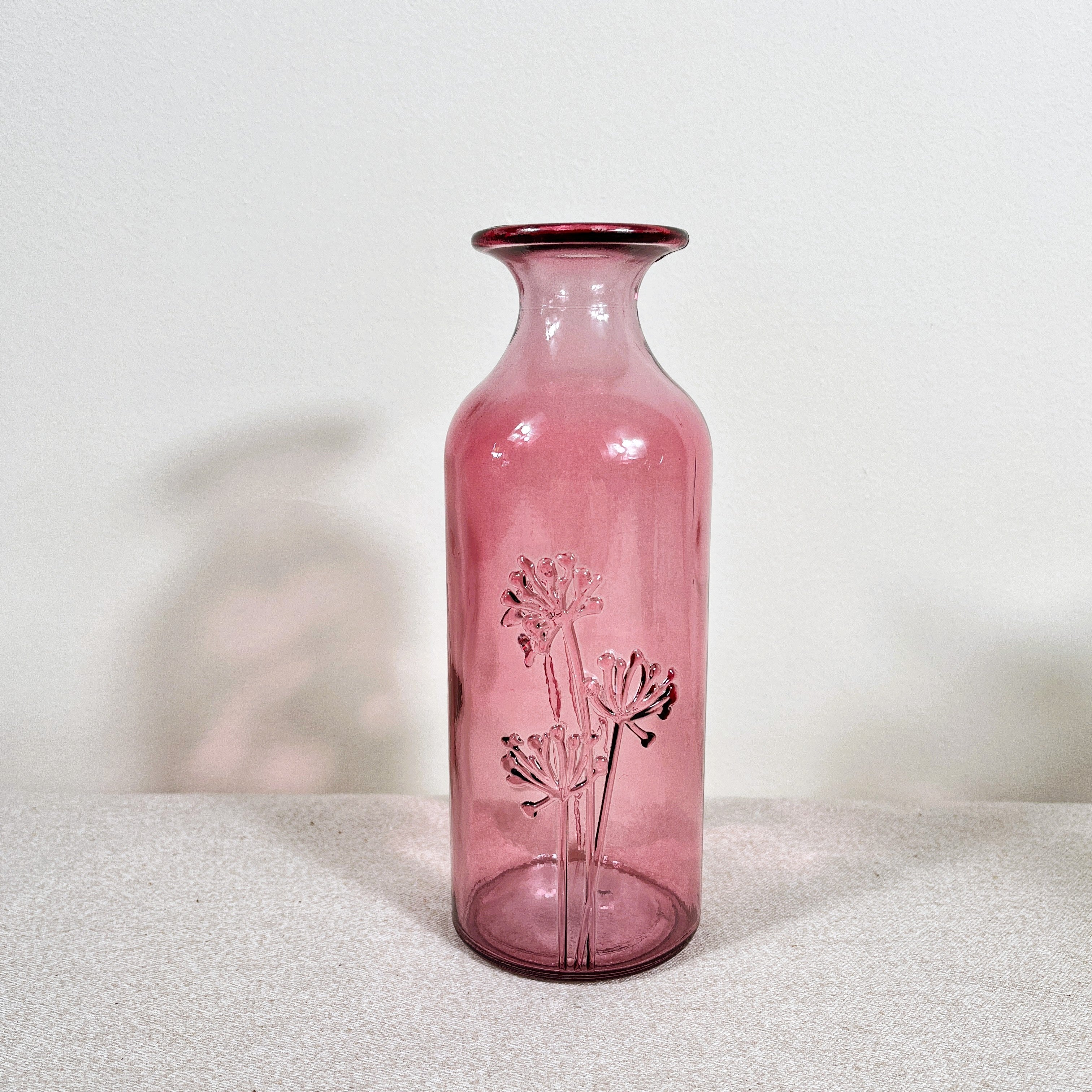 Recycled Glass Cow Parsley 19cm Vase