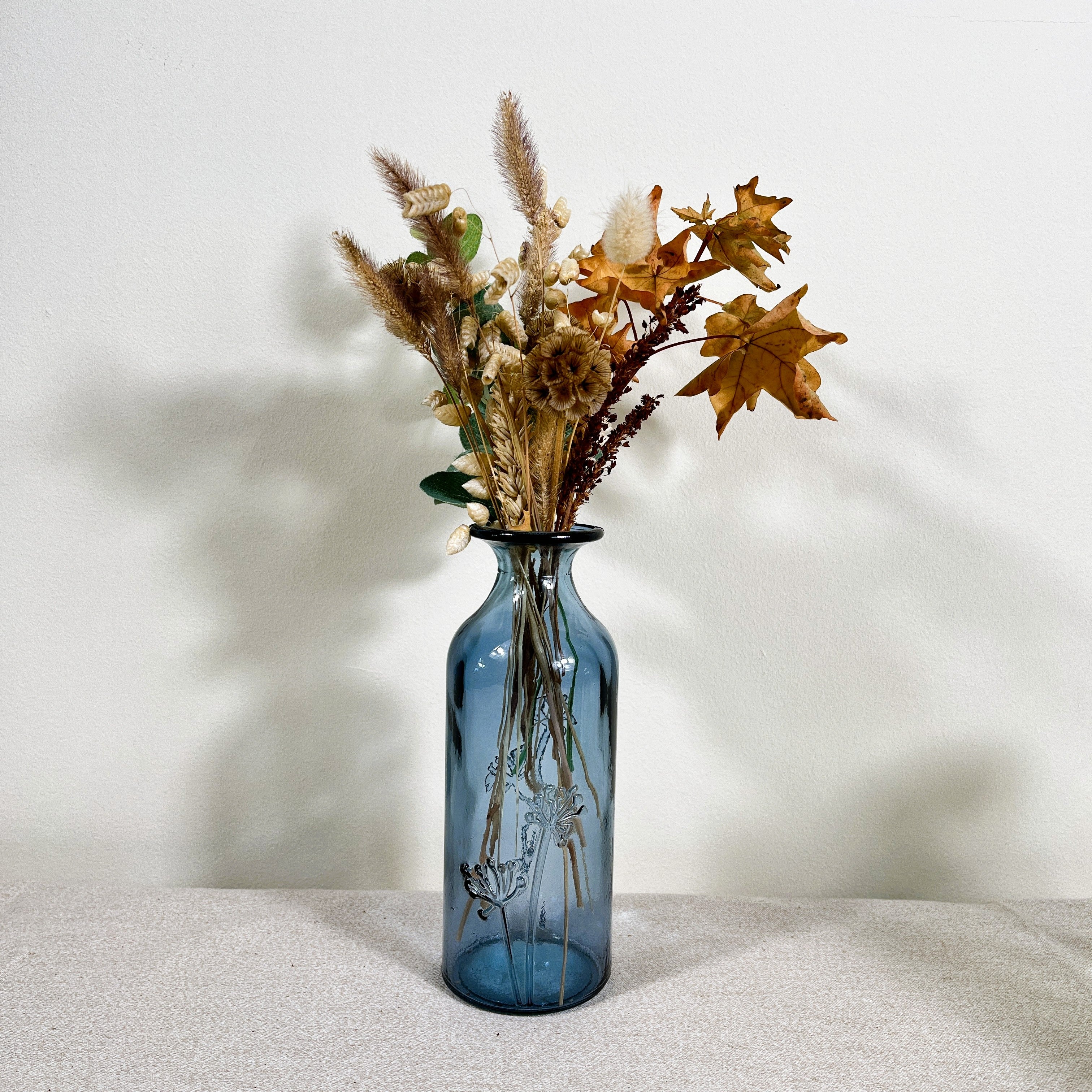 Recycled Glass Cow Parsley 19cm Vase