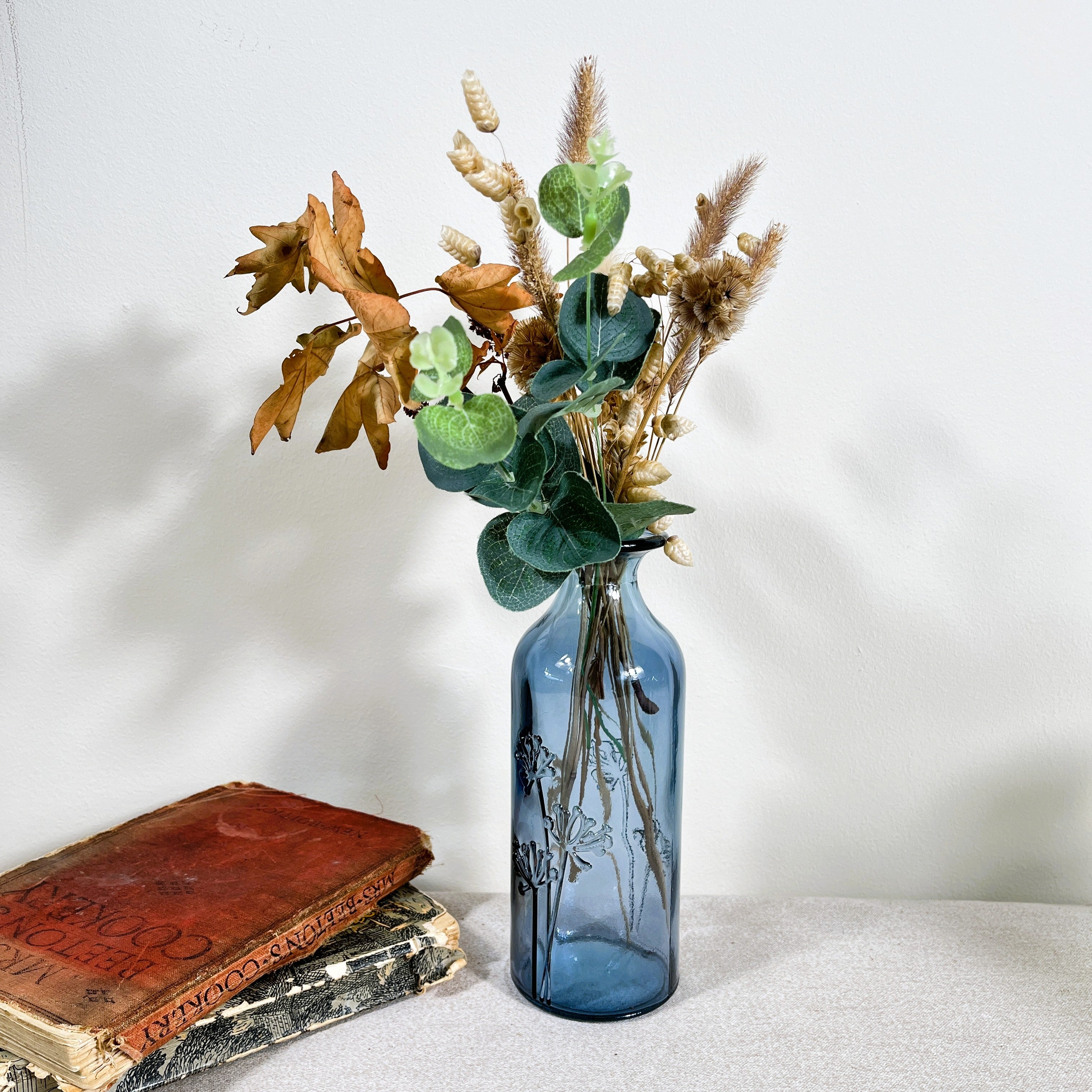 Recycled Glass Cow Parsley 19cm Vase