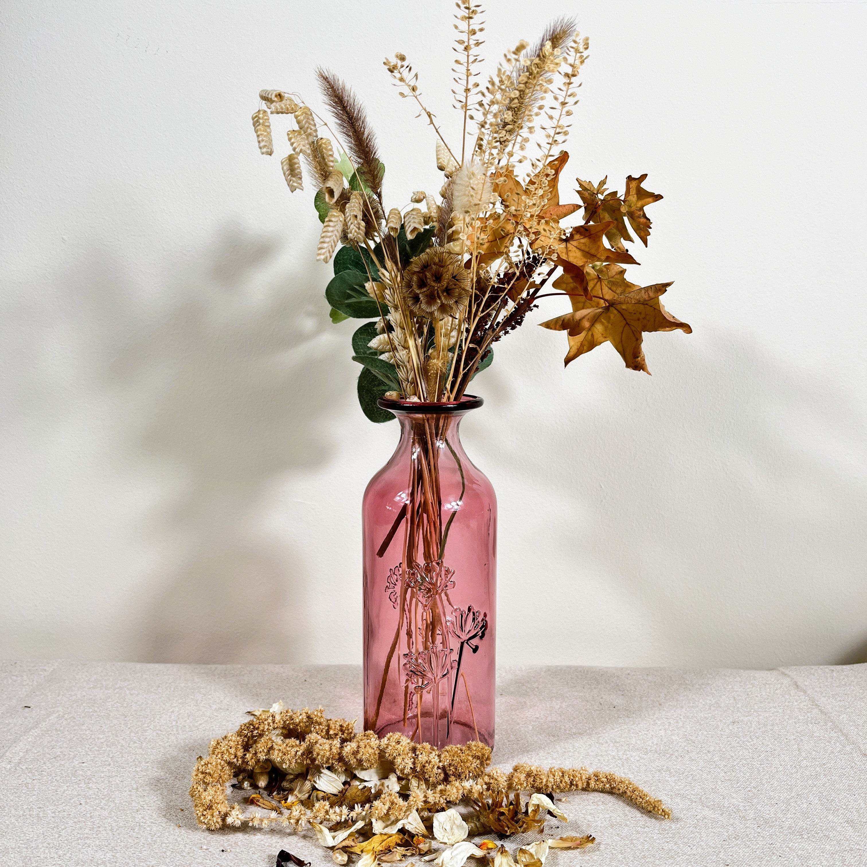 Recycled Glass Cow Parsley 19cm Vase