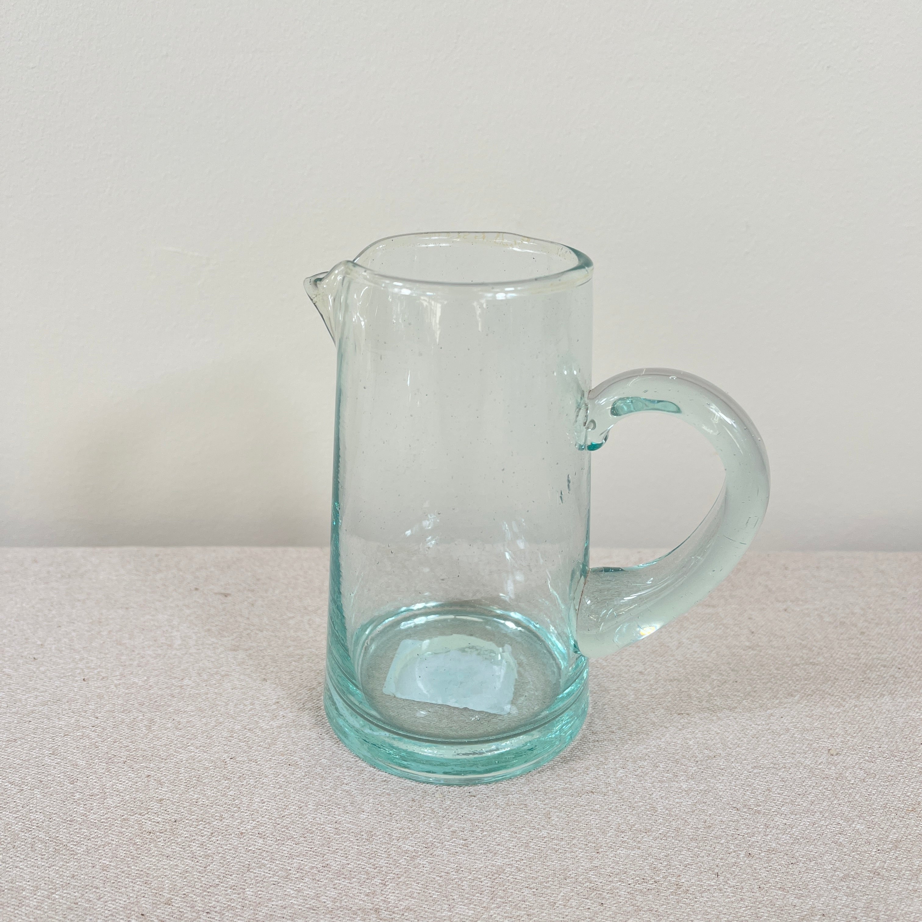 Moroccan Handmade Recycled Glass Petit Jug 300ml