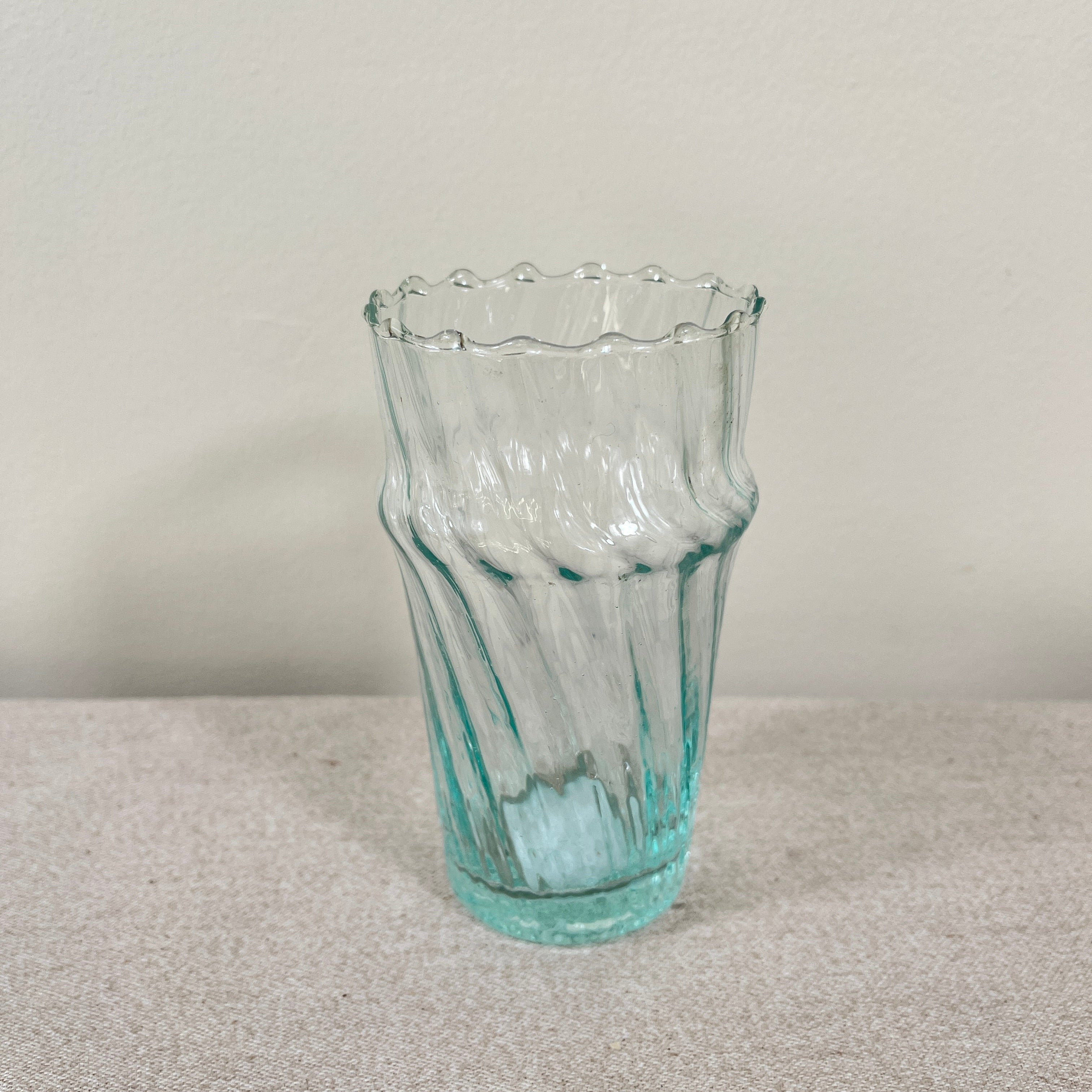 Moroccan Handmade Recycled Glass Moyen Twist Tumbler - 300ml