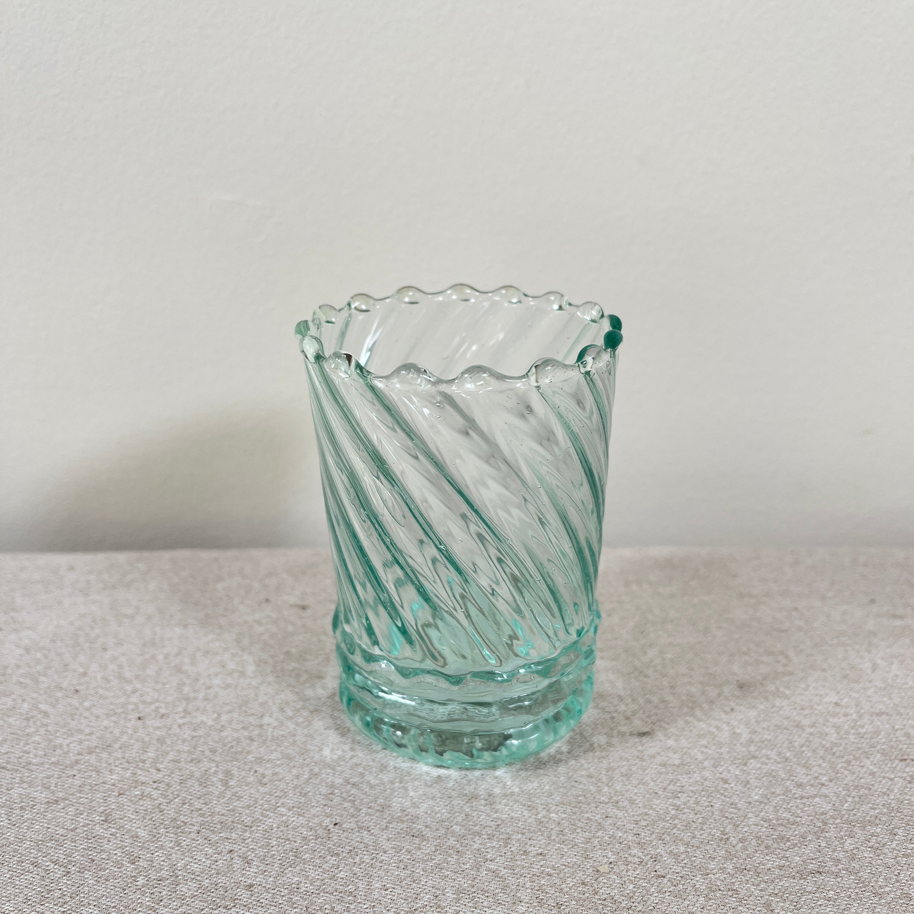 Moroccan Handmade Recycled Glass Ripple Demi Twist Tumbler 150ml