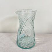 Moroccan Handmade Recycled Glass Twist Carafe - 1 Litre