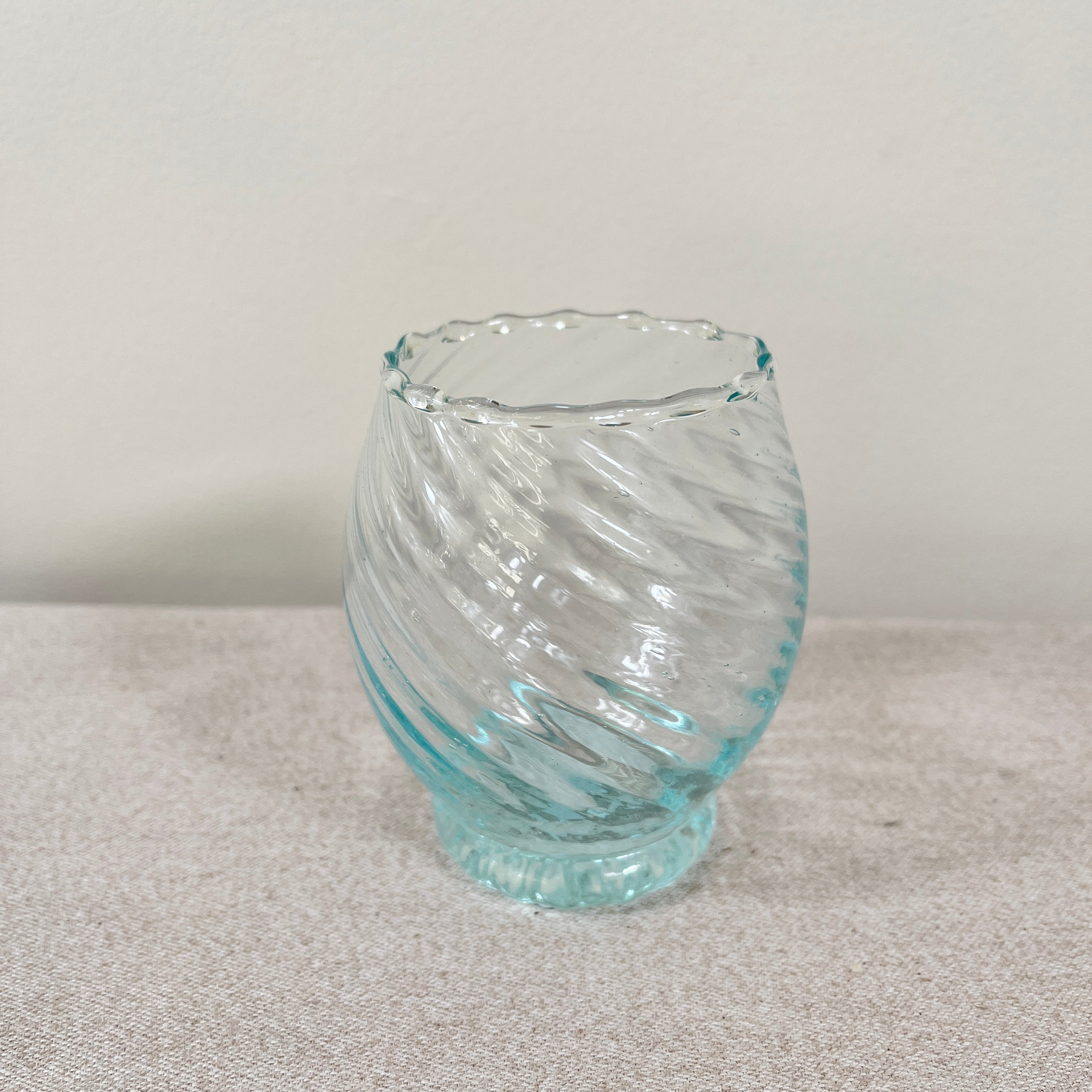 Moroccan Handmade Recycled Glass Curve Twist Tumbler 250ml