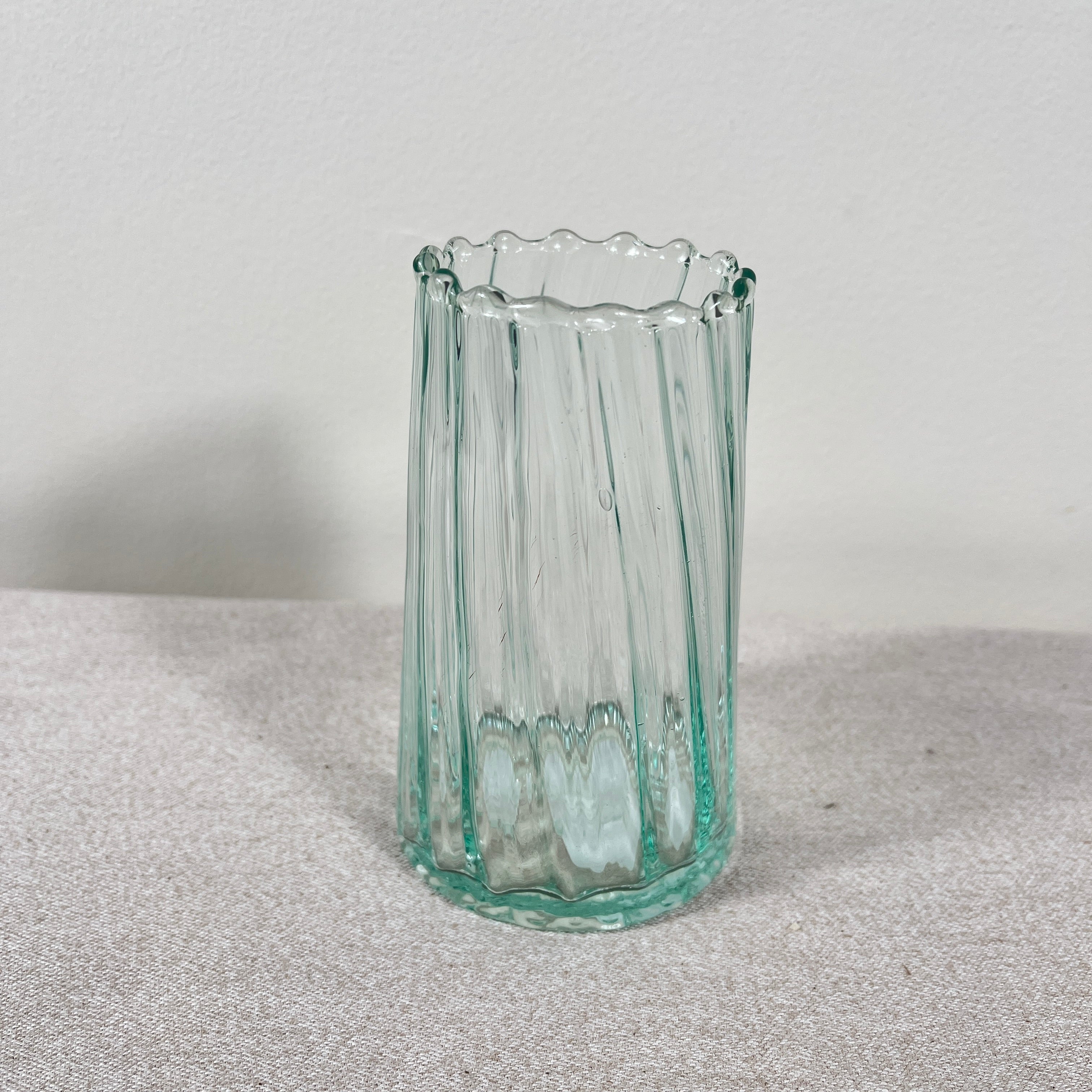 Moroccan Handmade Recycled Glass Twist Tumbler - 330ml
