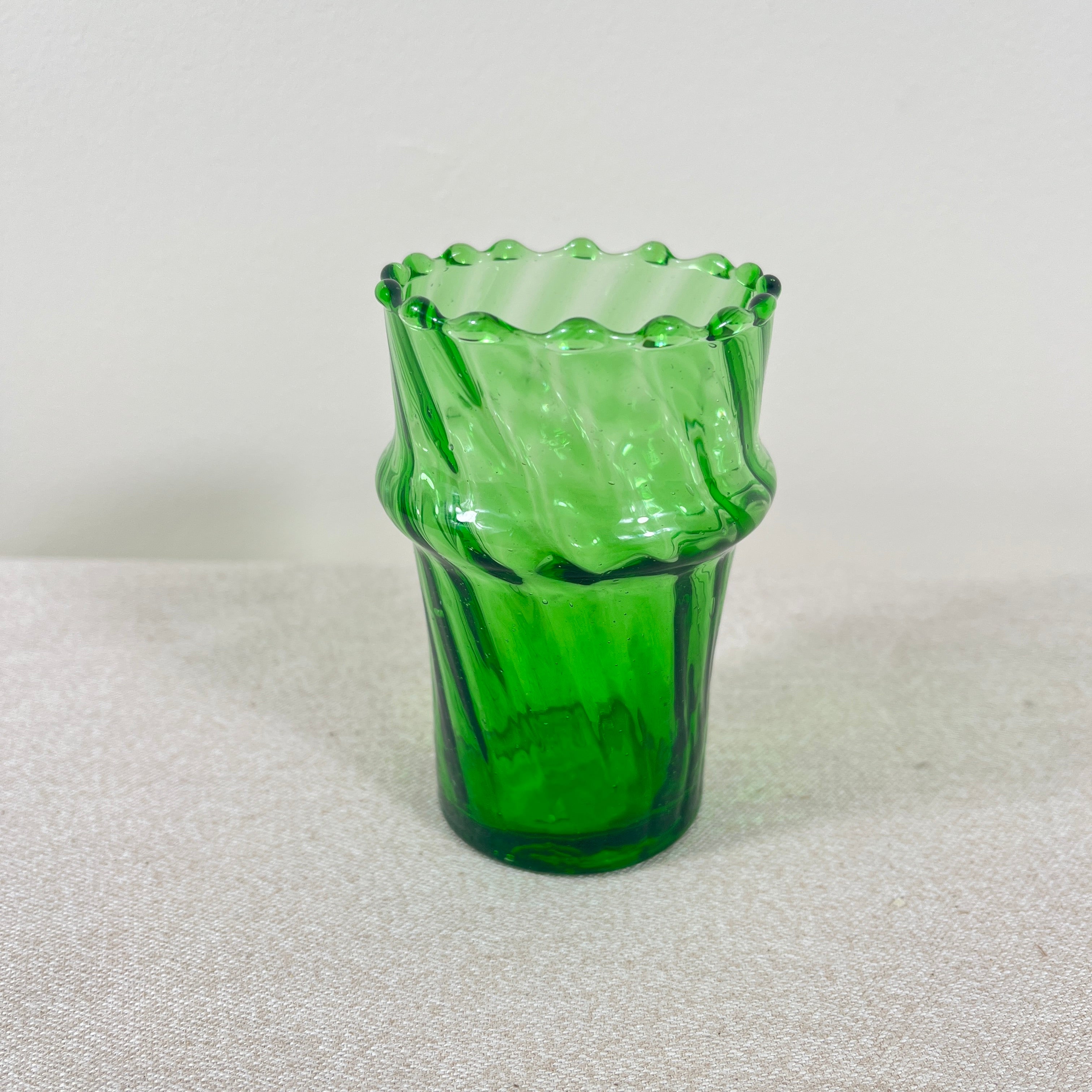 Moroccan Handmade Recycled Glass Petit Twist Tumbler - 170ml