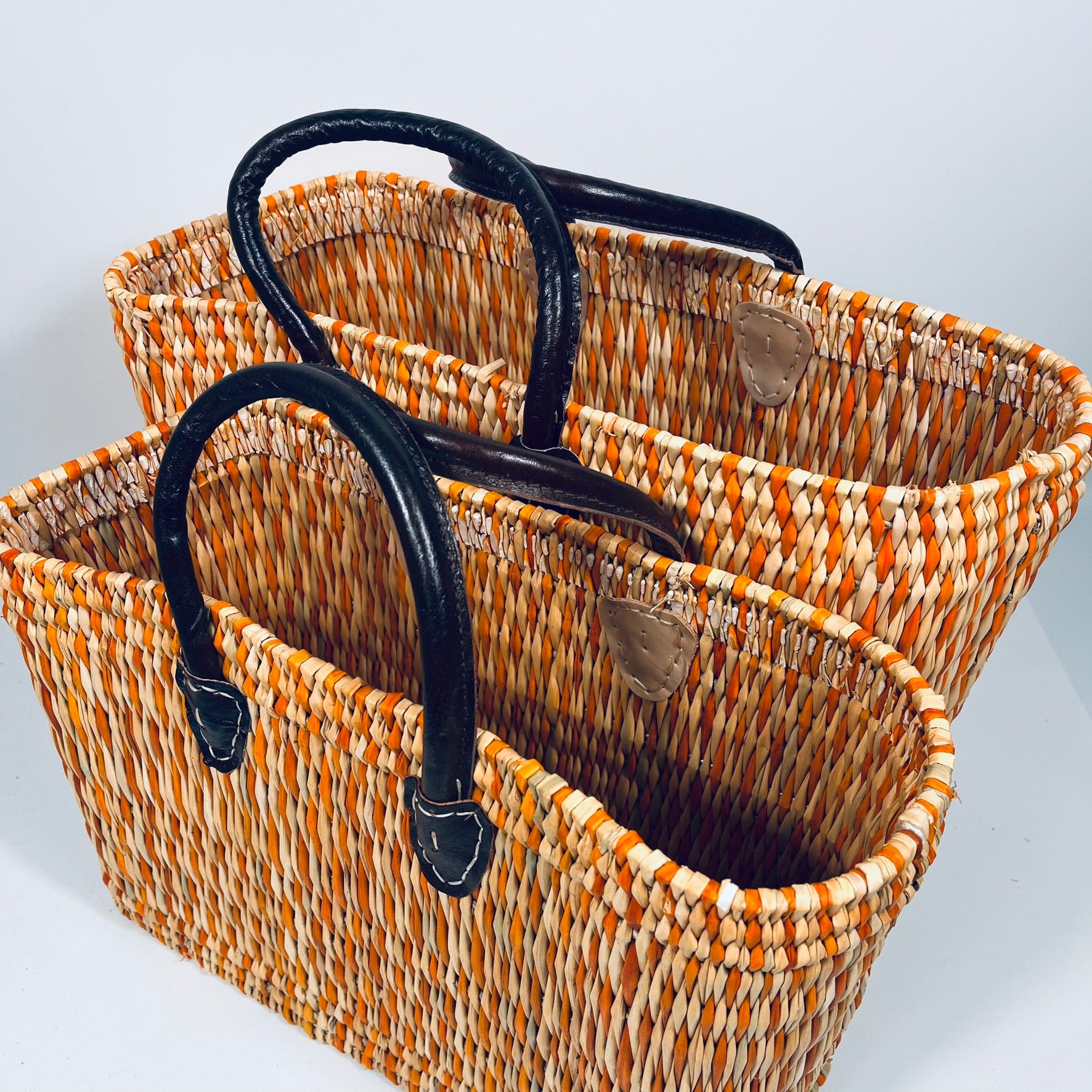 Moroccan Handmade Basket Orange Tote