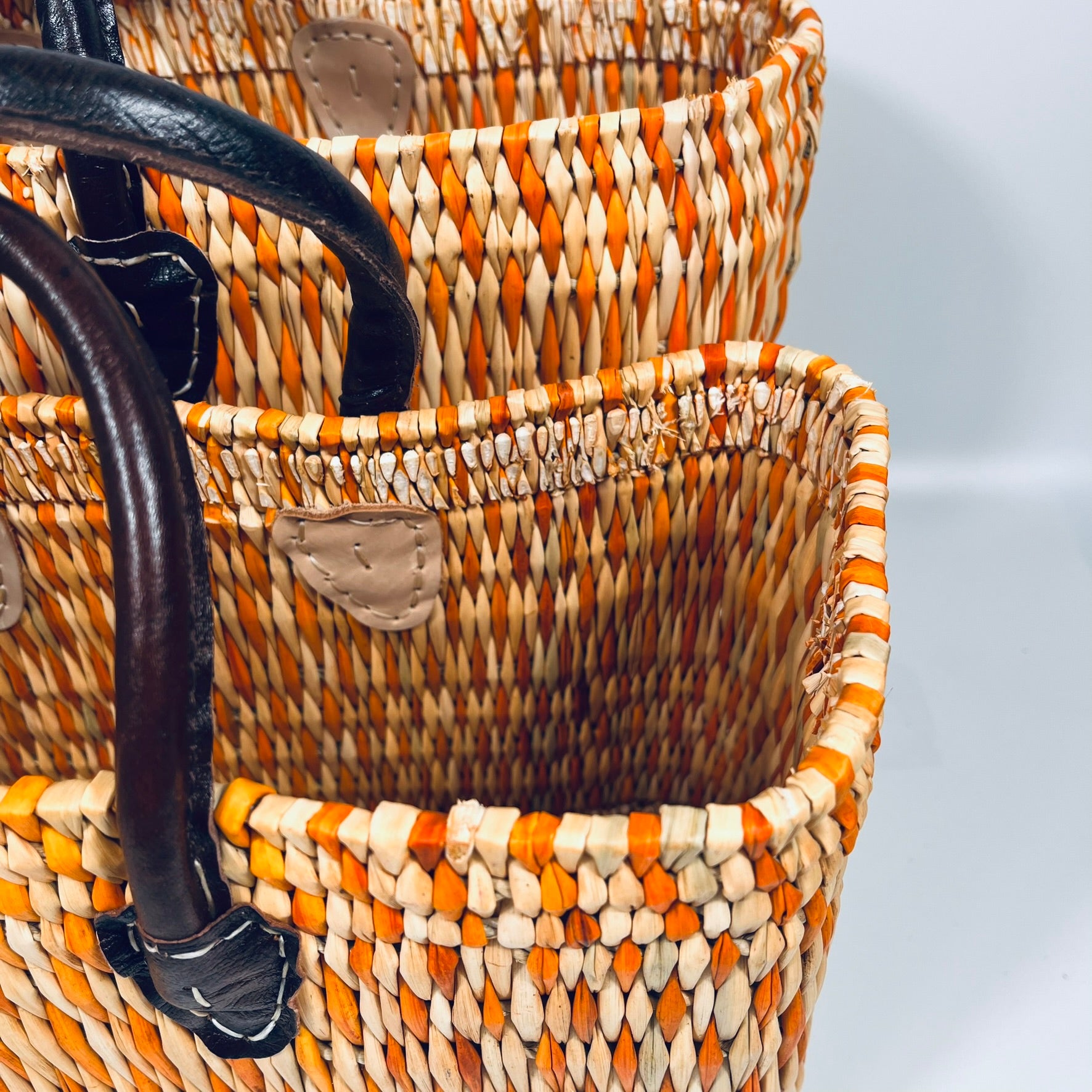 Moroccan Handmade Basket Orange Tote